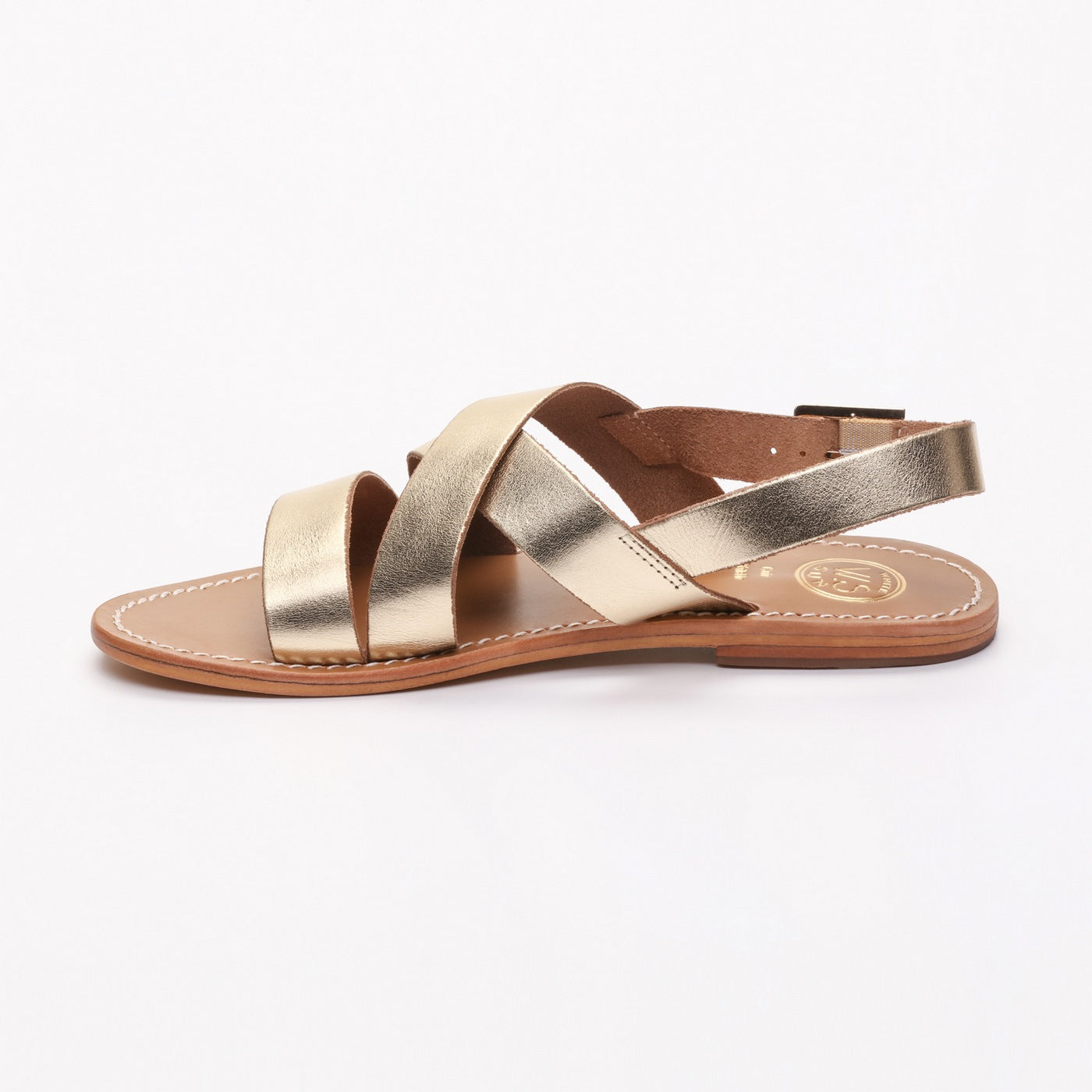 White Sun - Marney Sandals - Dark Gold Buff - Dark Gold