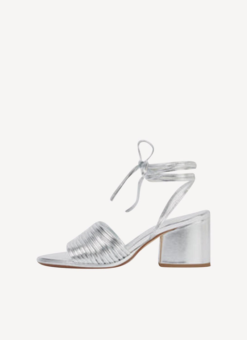 Aeyde - Sandales Natania En Cuir Nappa - Silver - Femme