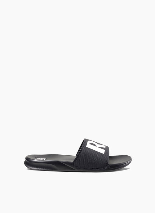 Reef - Sandales One Side - Slide Black White - Unisexe