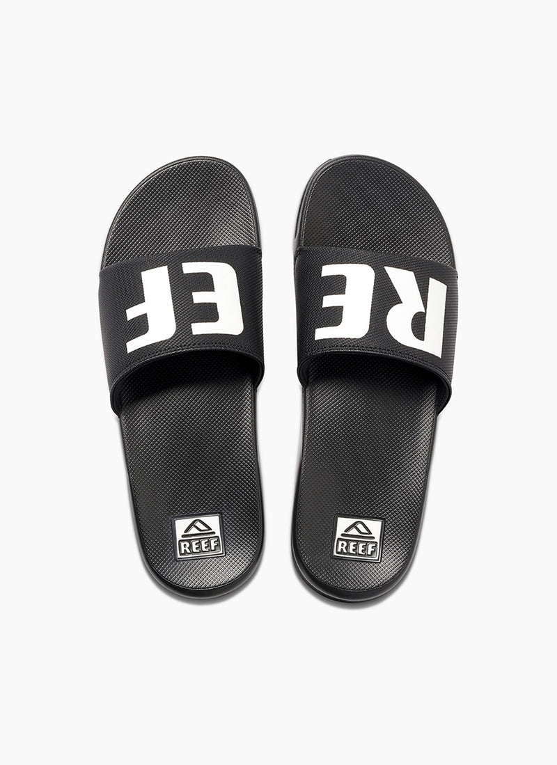 Reef - Sandales One Side - Slide Black White - Unisexe