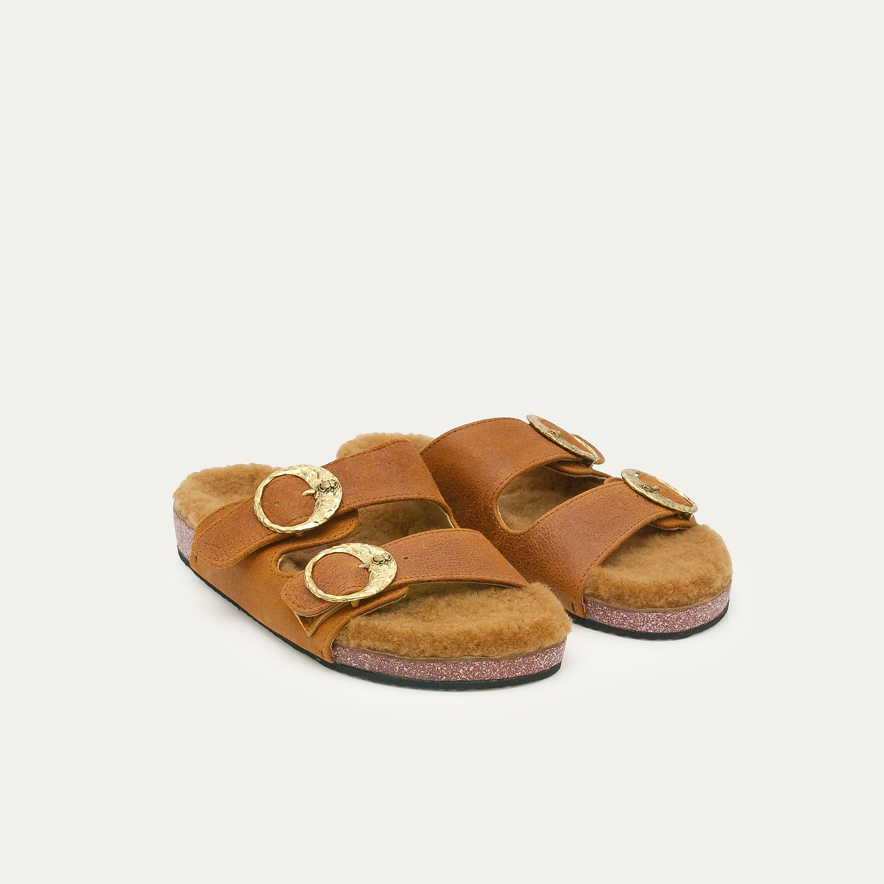 Sandales Peau Lainée Odette Cuivre