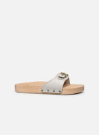 Sandalias Pescura Flat Leather - Blanco - Mujer