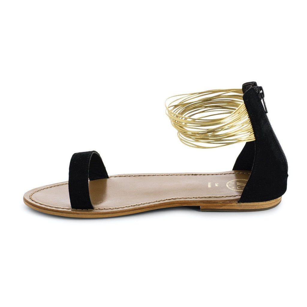 Sandales Atys - Black+Gold