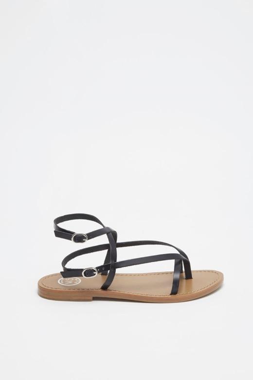White Sun - Ceara Flat Sandals - Black - Women