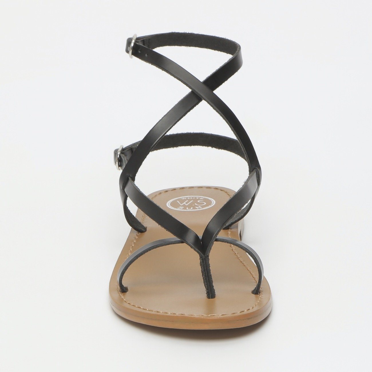White Sun - Ceara Flat Sandals - Black - Women