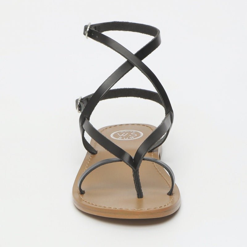 White Sun - Sandales Plates Ceara - Noir - Femme