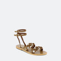 White Sun - Macha Flat Sandals - Camel And Gold - Women
