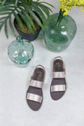 White Sun - Sandalias Sawan - Estampado de cocodrilo en piel de cabra dorado claro - Cocodrilo dorado claro