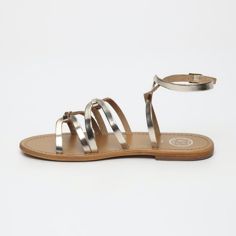 White Sun - Sandalias planas Viky - Dorado - Mujer