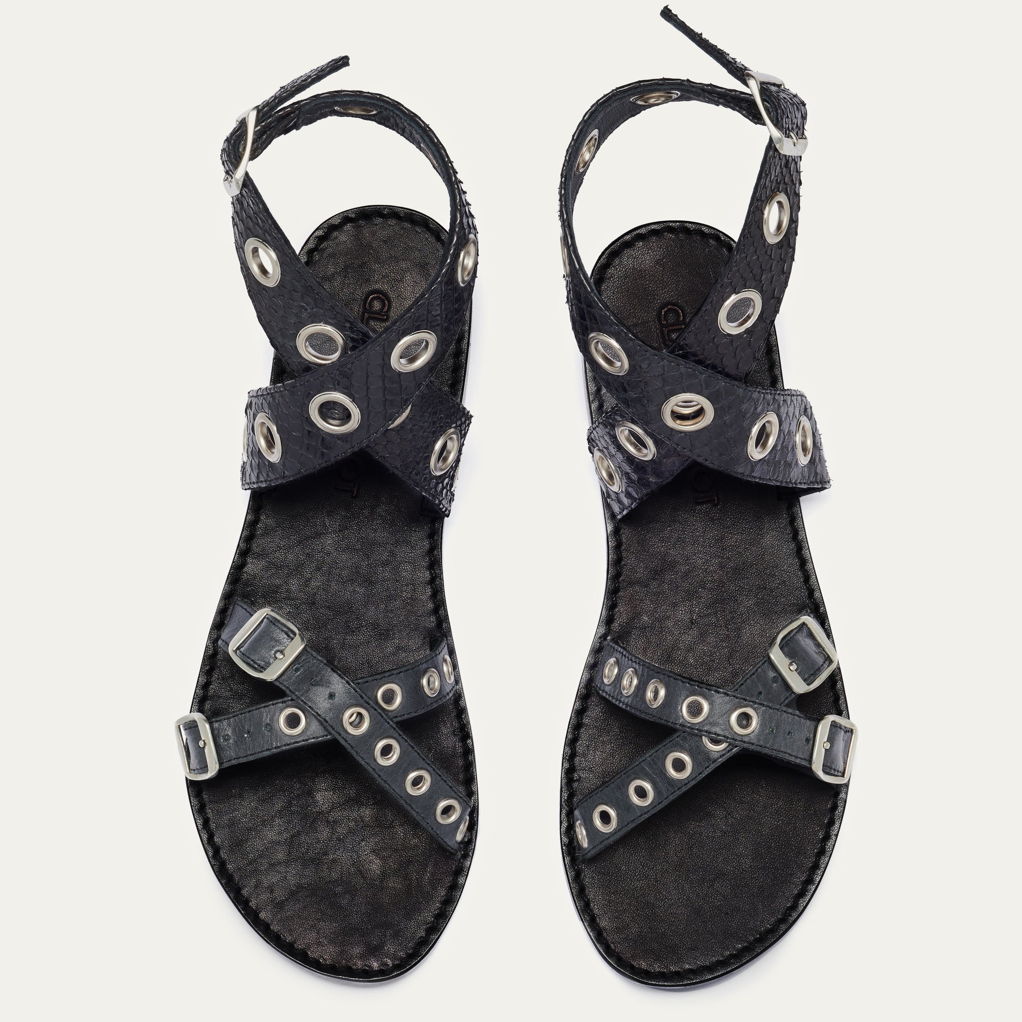 Sandales Python Laurette Noir