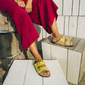 Sandales Python Odette Jaune Mais