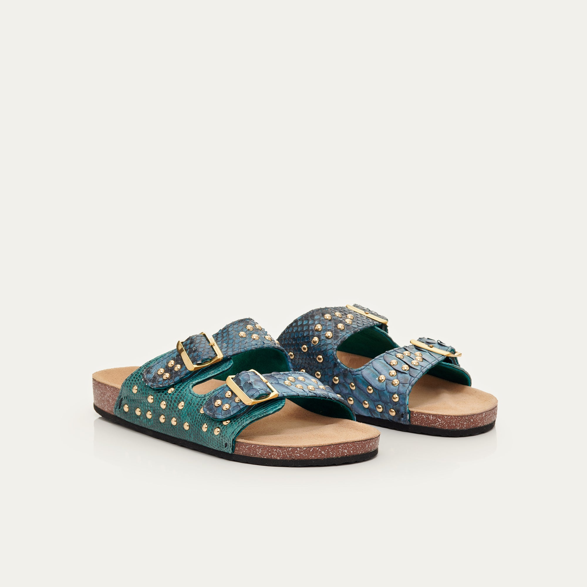 Sandales Python Odette Lagon