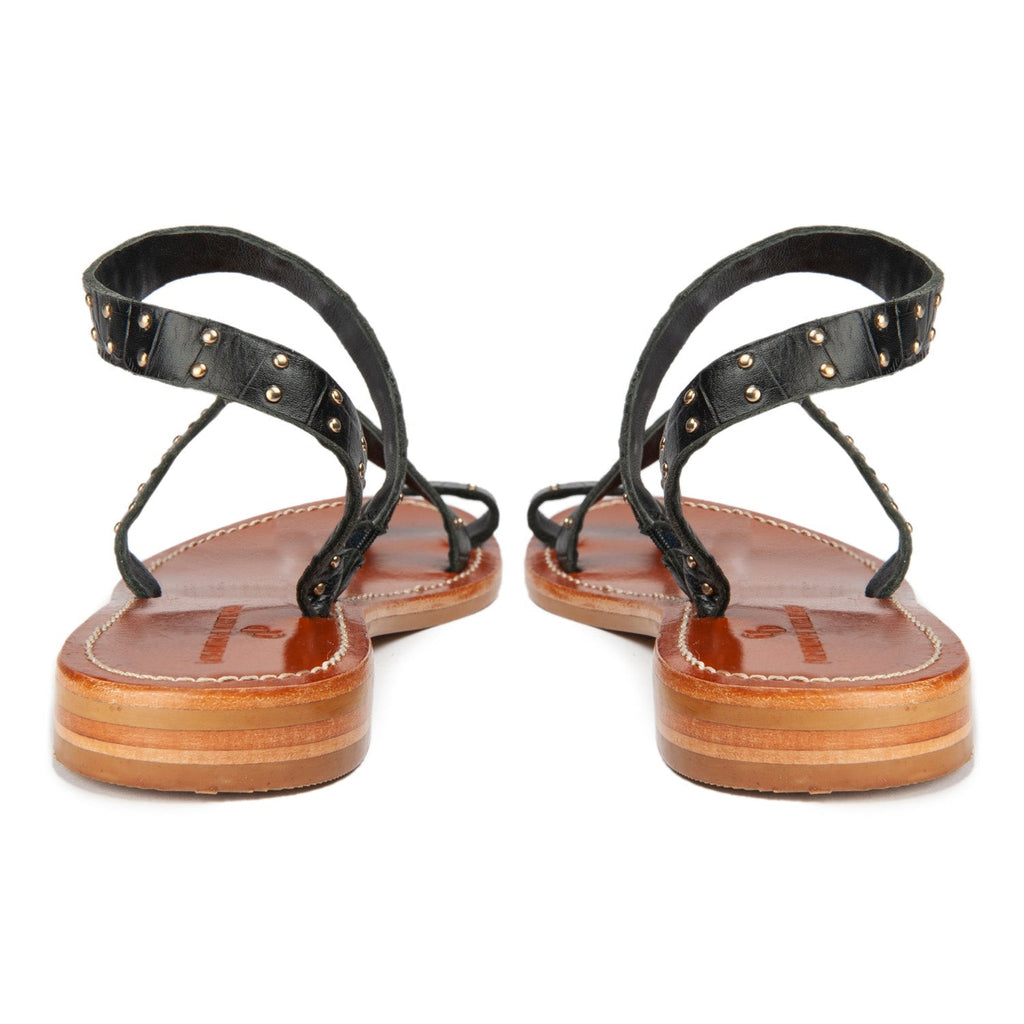 Shan Sandals - Croco - Black