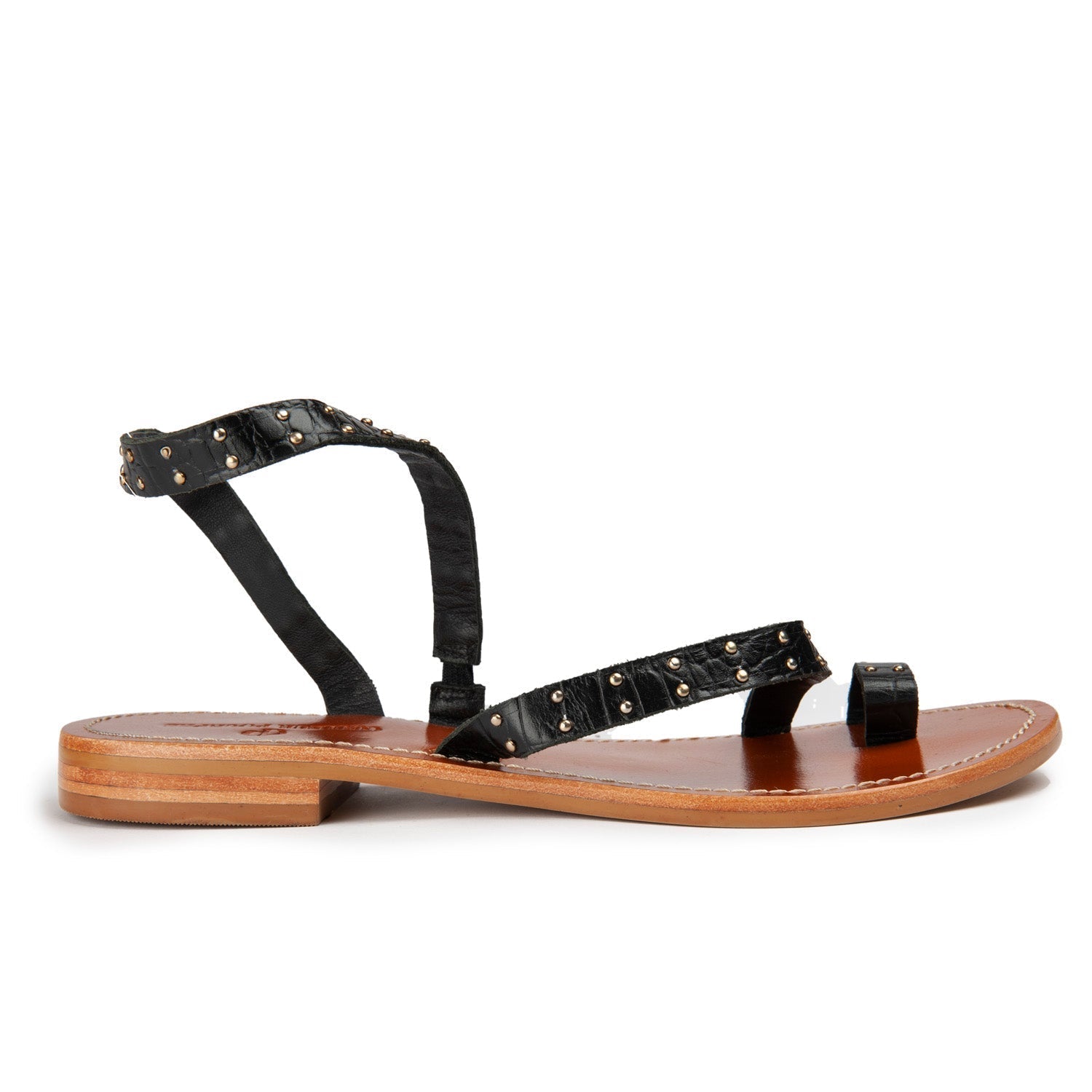 Shan Sandals - Croco - Black