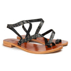 Shan Sandals - Croco - Black