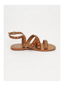 White Sun - Sandales Amari - Buff Camel / Square Studs Gold - Camel