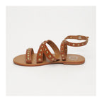 Sandali Amari - Buff Camel / Square Studs Gold - Cammello