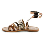 White Sun - Colorata Sandals - Camel Buff - Camel+Bronze+Gold