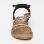 Les Bagatelles - Sandalias Fatsia - Negro y Blanco y Dorado