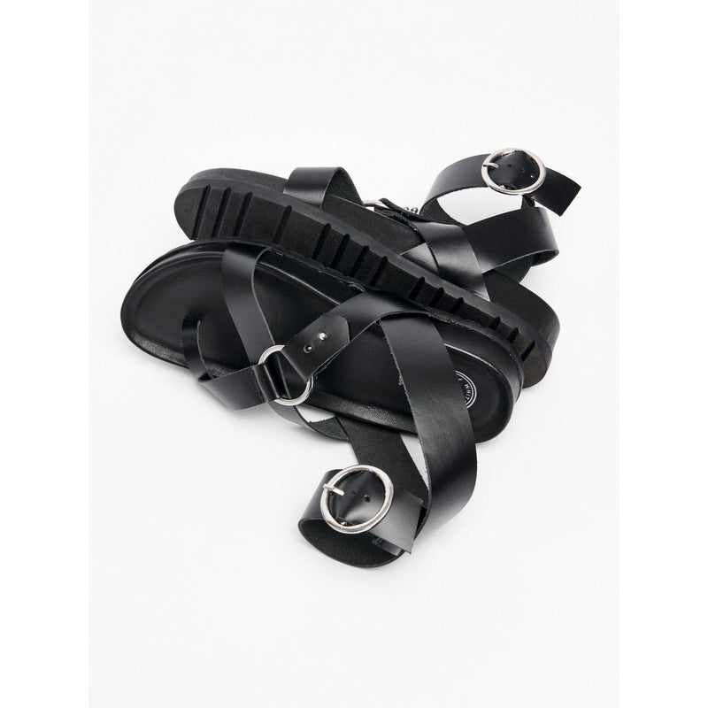 White Sun - Sandales Heia - Black Buff - Black