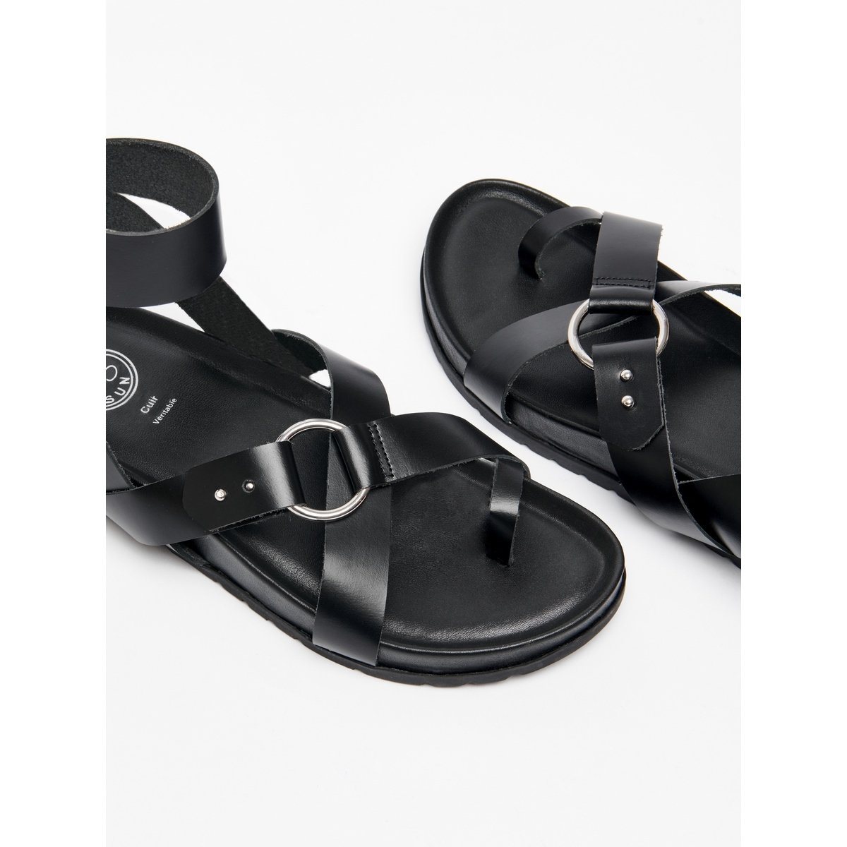 White Sun - Heia Sandals - Black Buff - Black