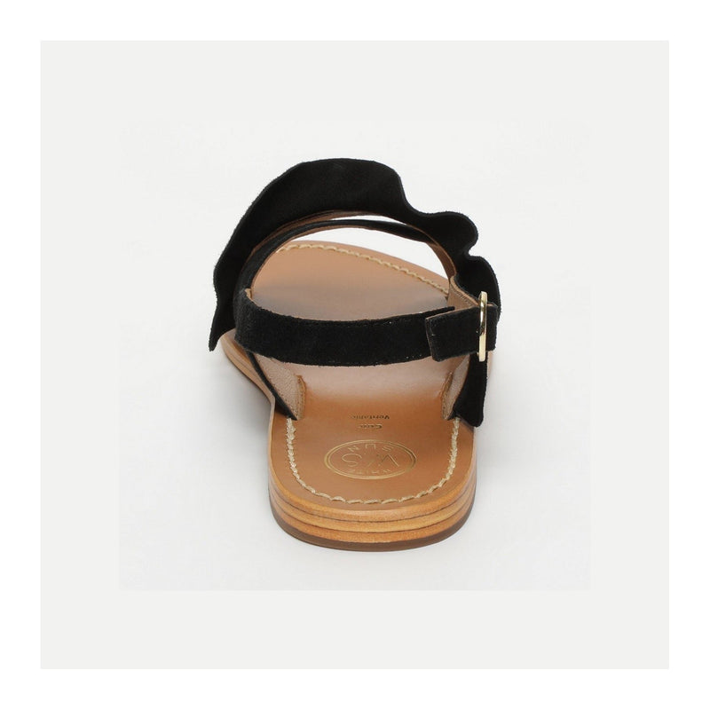 White Sun - Sandalias Lilly - Ante Negro - Negro