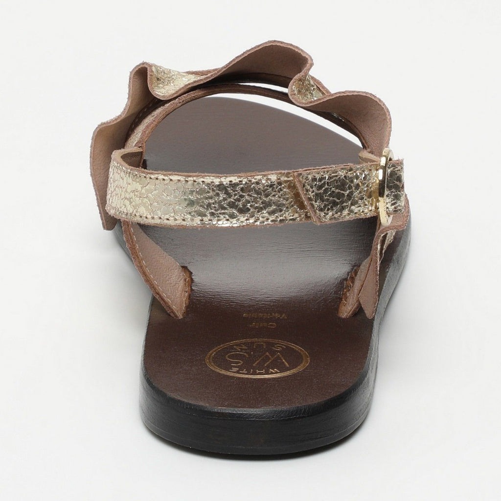 White Sun - Lilly Sandals - Crackle Foil Gold - Gold