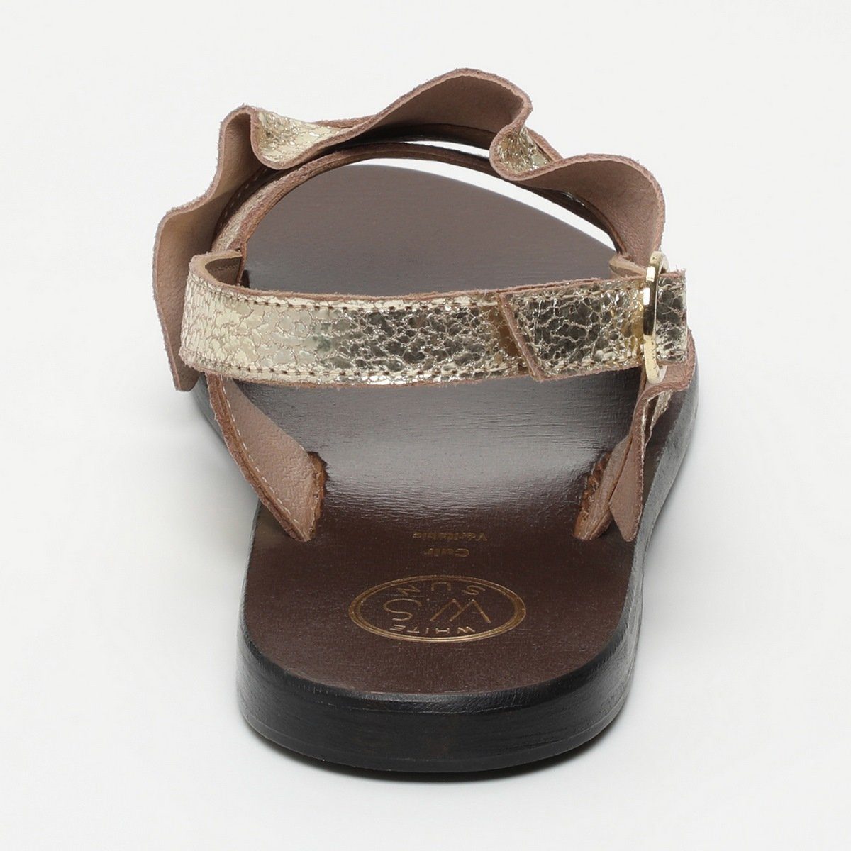 White Sun - Lilly Sandals - Crackle Foil Gold - Gold