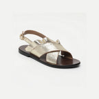 White Sun - Lilly Sandals - Crackle Foil Gold - Gold