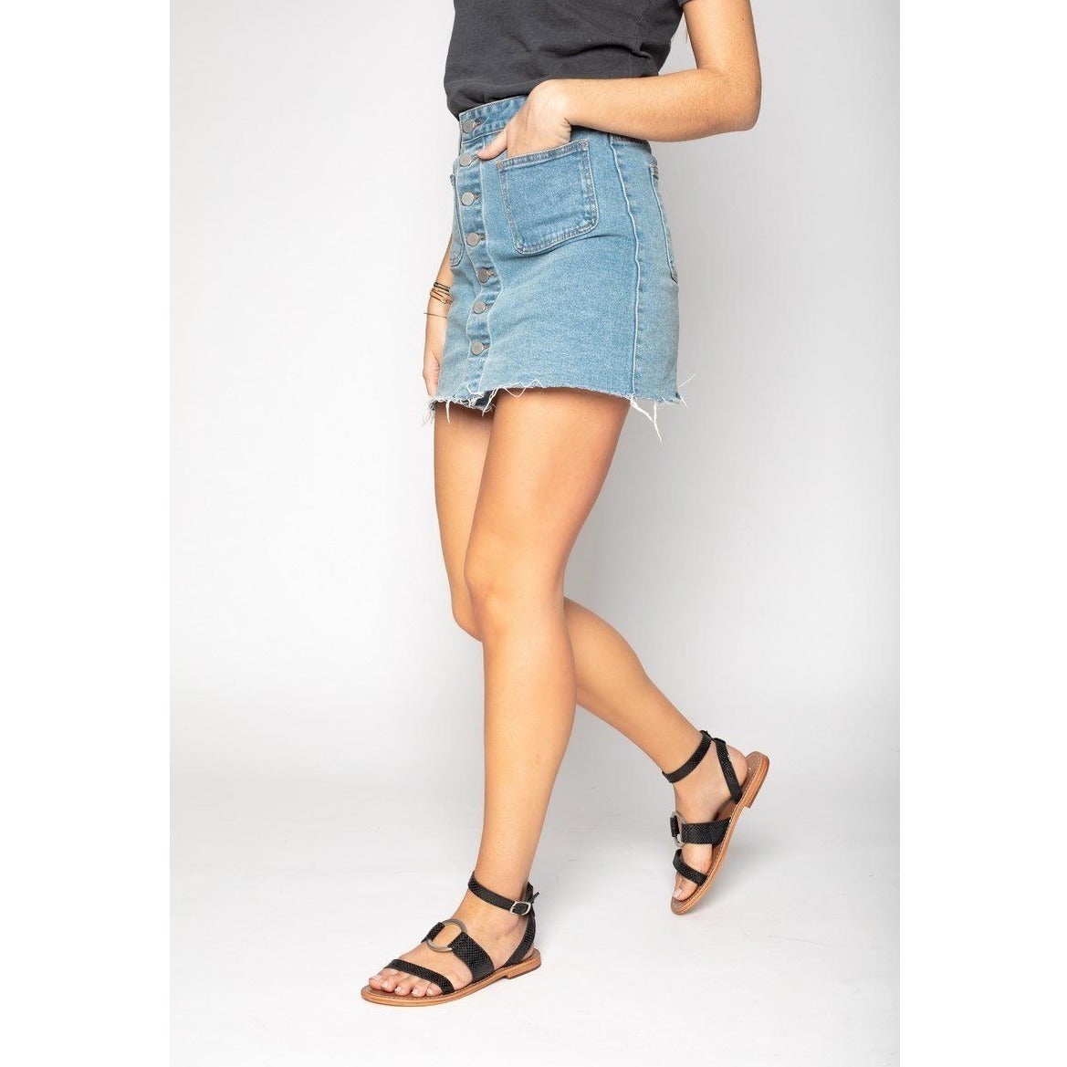 White Sun - Lubiana Trend Sandals - Black Python - Women