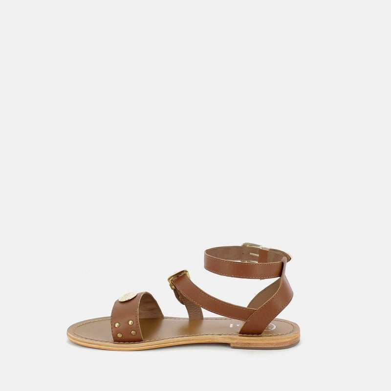 Sol Blanco - Sandalias Macarella - Piel Cabra Marrón - Marrón