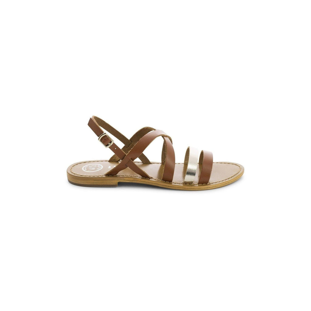White Sun - Paraena Sandals - Buff Marron / Buff Gold - Gold+Marron