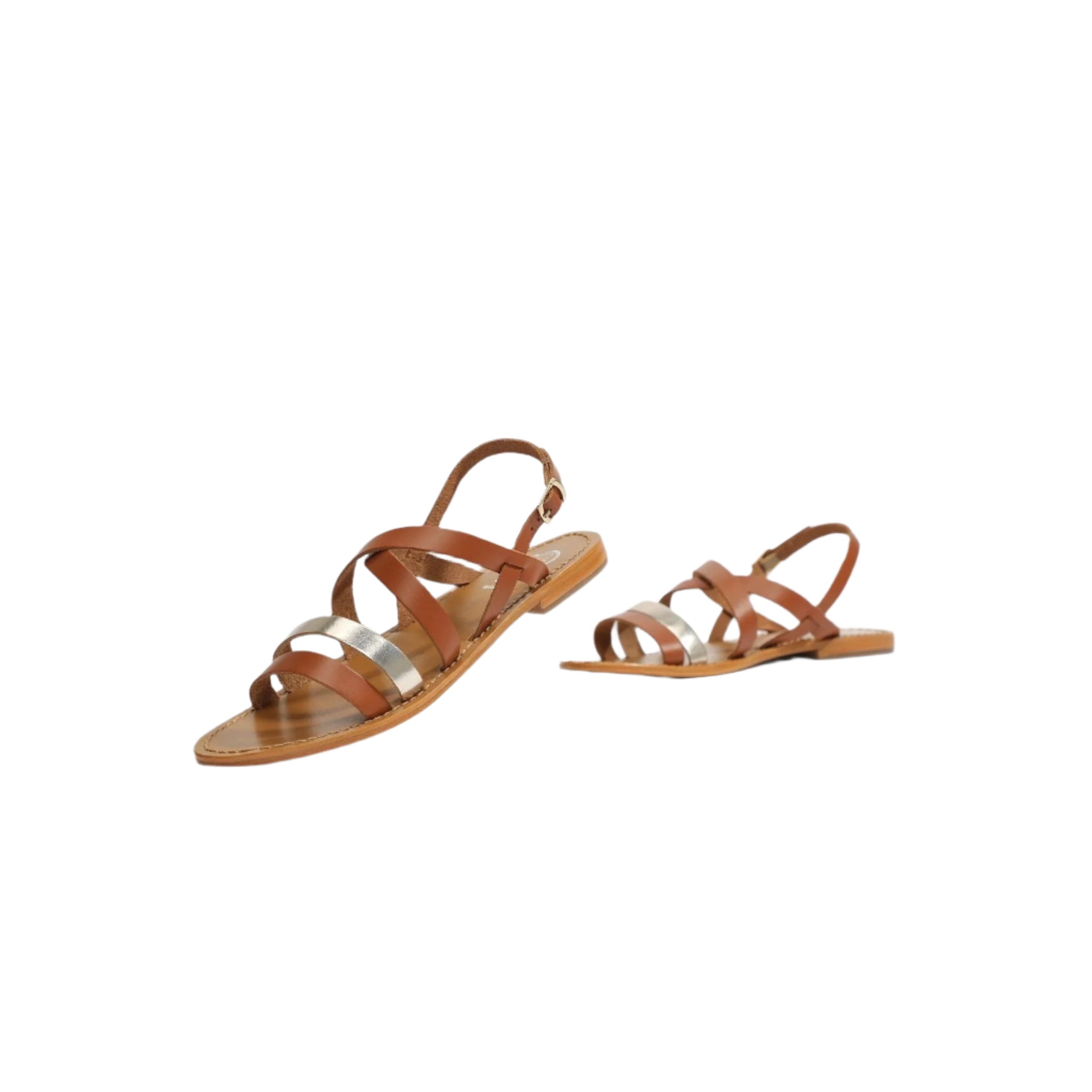 White Sun - Paraena Sandals - Buff Marron / Buff Gold - Gold+Marron