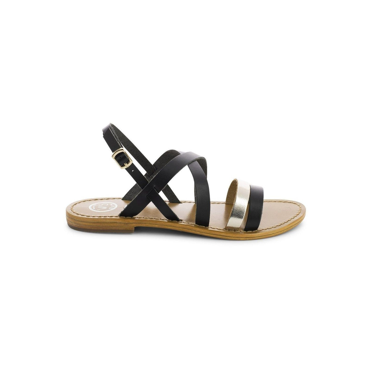 Paraena Sandals - Buff Black / Buff Gold - Black+Gold