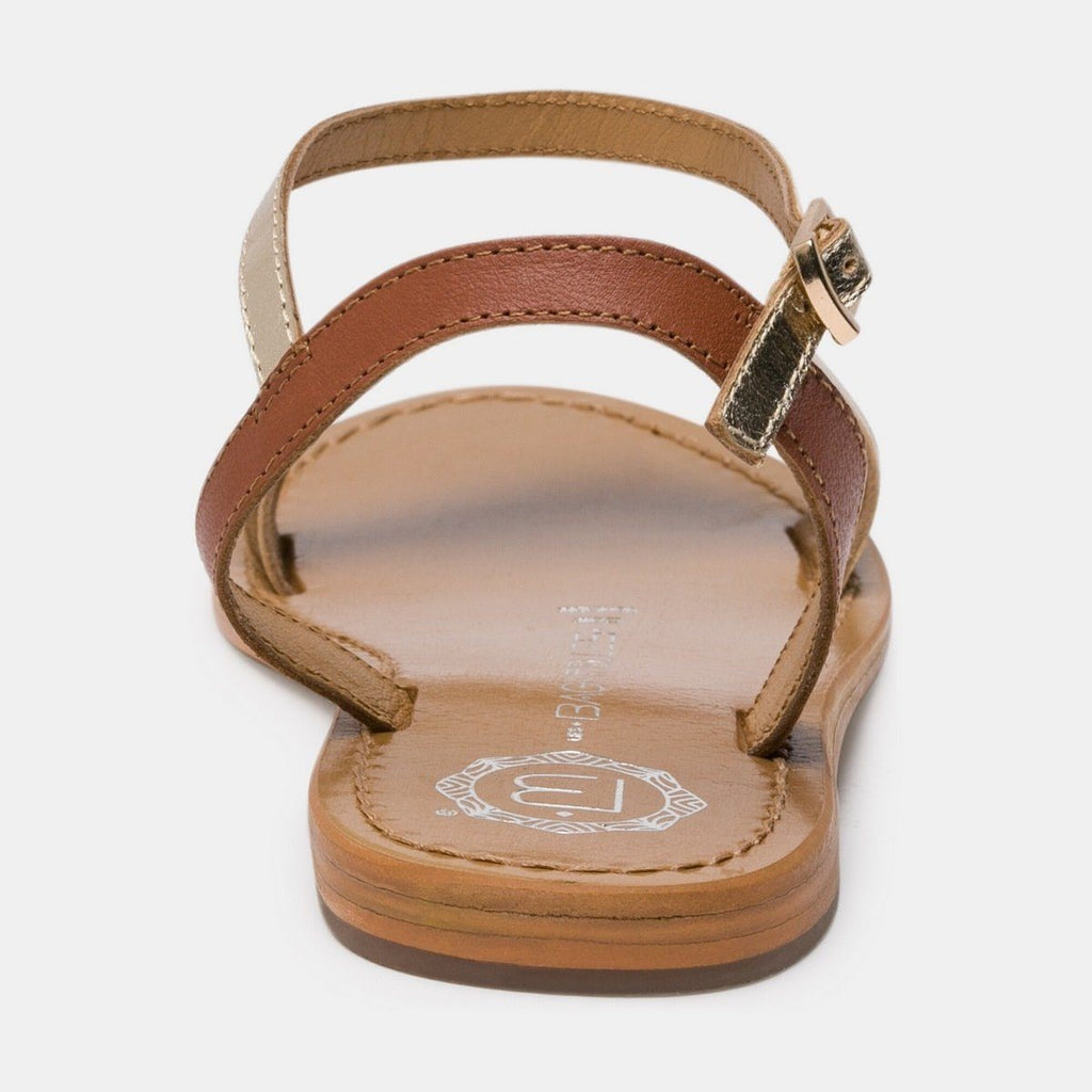 Les Bagatelles - Pelham Sandals - Gold and Camel