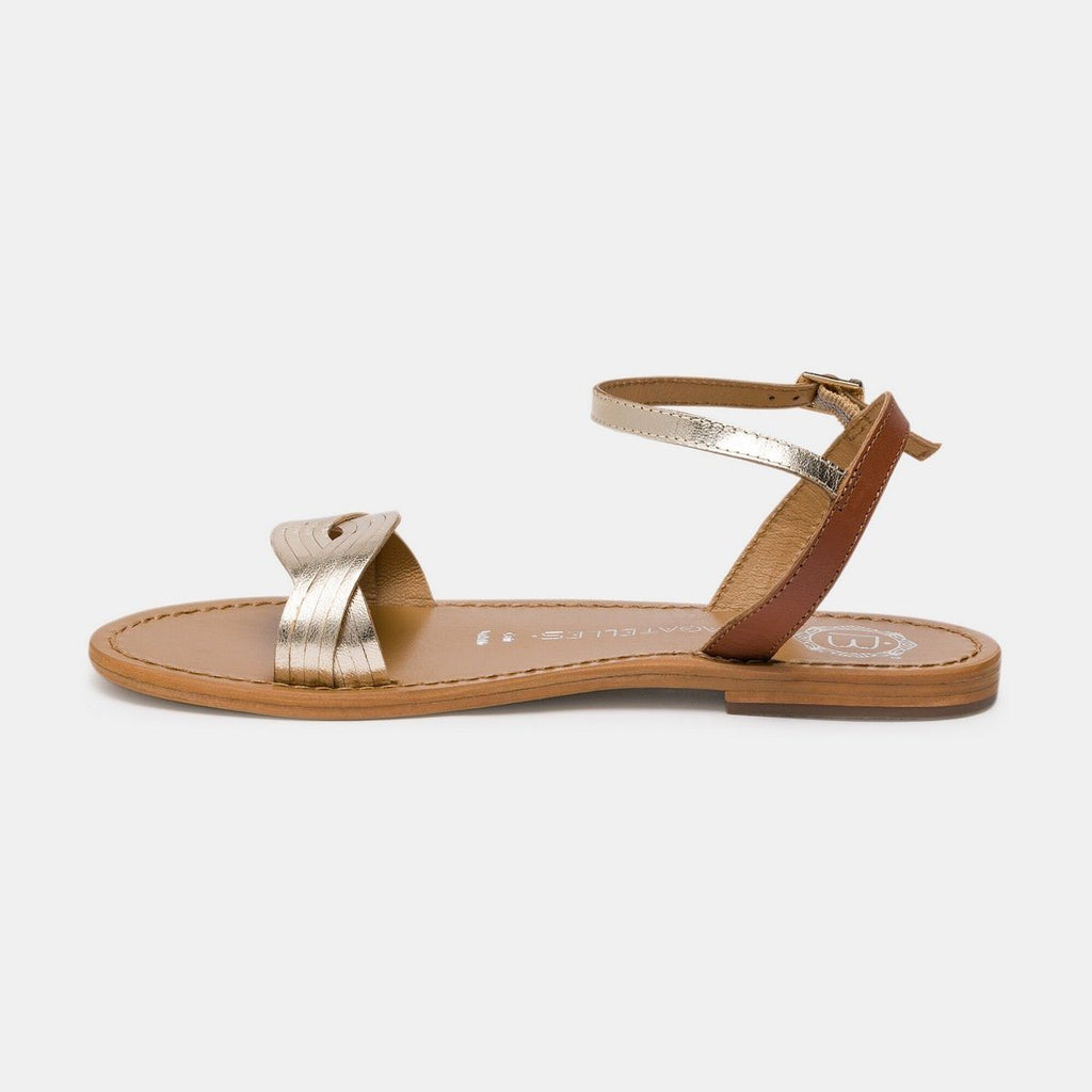 Les Bagatelles - Pelham Sandals - Gold and Camel