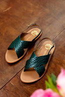 Les Bagatelles - Sandalias Sibella - Croco Verde