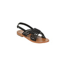 White Sun - Sandalias Baishakh - Cuero de cabra negro - Negro
