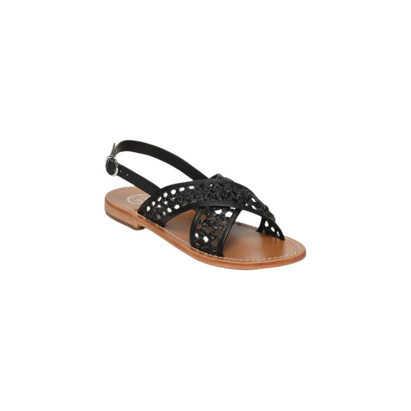 White Sun - Sandalias Baishakh - Cuero de cabra negro - Negro