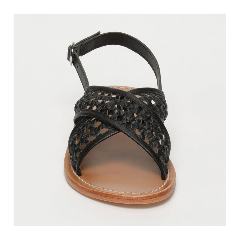 White Sun - Sandalias Baishakh - Cuero de cabra negro - Negro