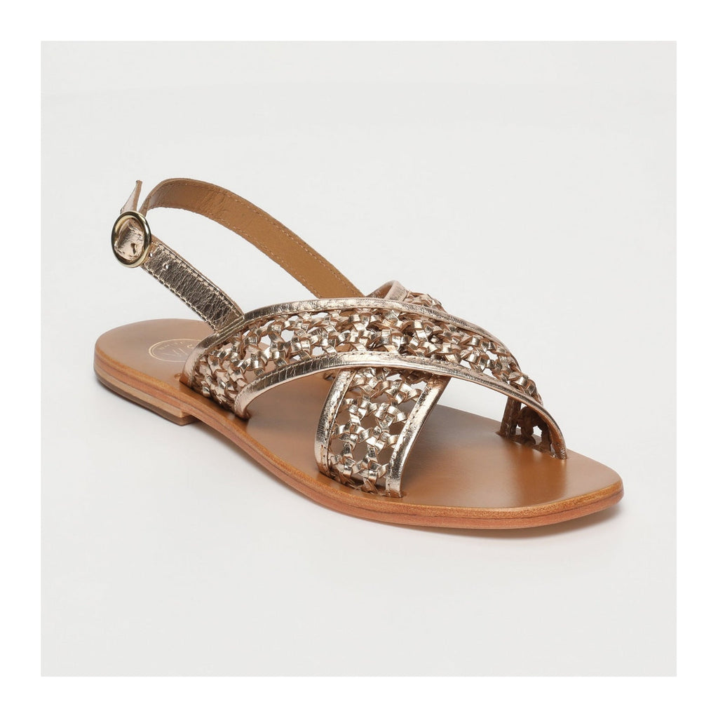 White Sun - Baishakh Sandals - Gold Goat Leather - Gold
