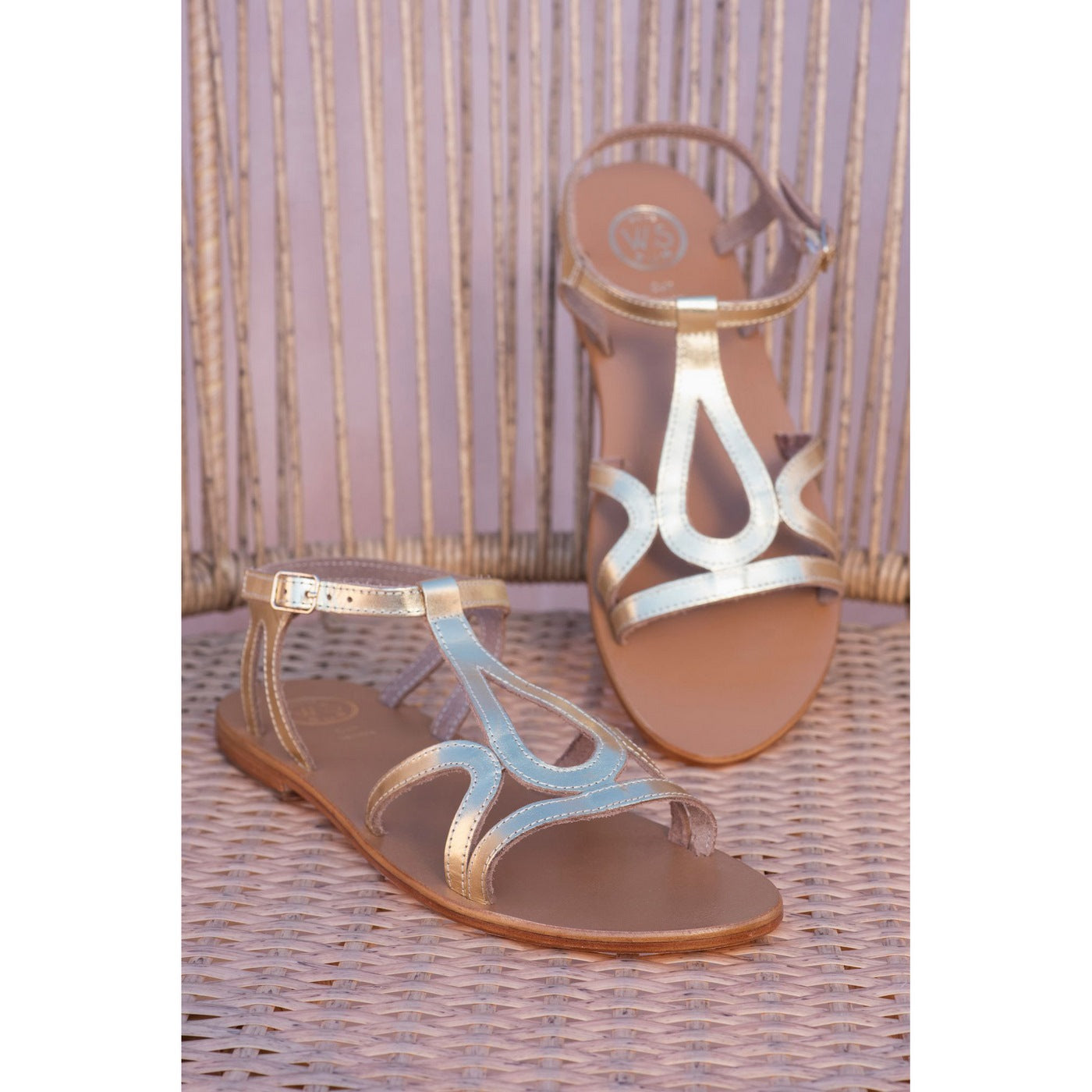 White Sun - Deepashikha Sandals - Dark Gold Buff - Dark Gold