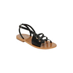 White Sun - Delaram Sandals - Black Goat Leather - Black