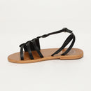 Sol Blanco - Sandalias Delaram - Piel de Cabra Negra - Negro