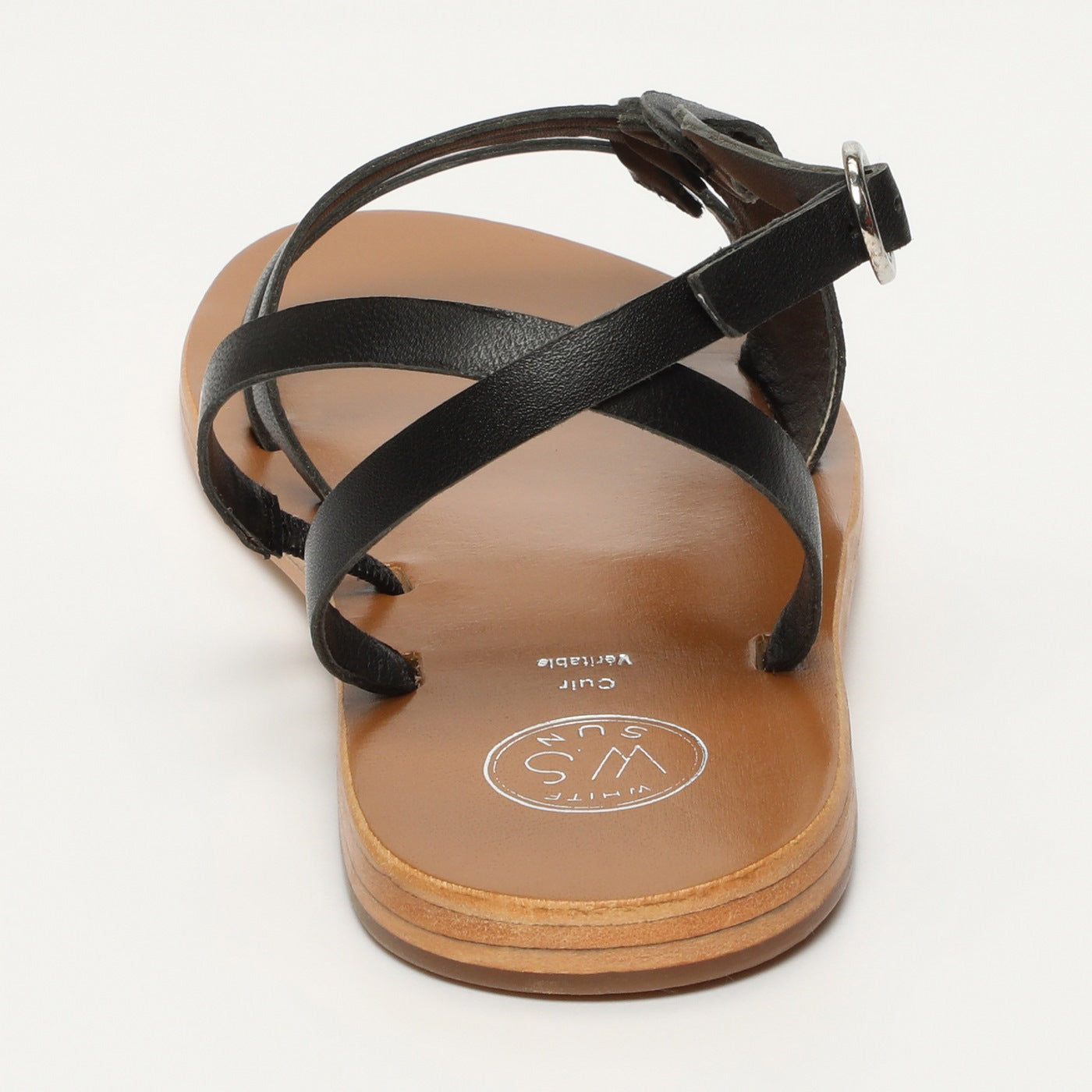 White Sun - Delaram Sandals - Black Goat Leather - Black