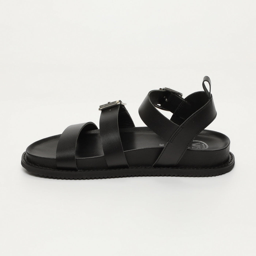 White Sun - Tamia Sandals - Black Buff - Black