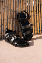 White Sun - Tamia Sandals - Black Buff - Black