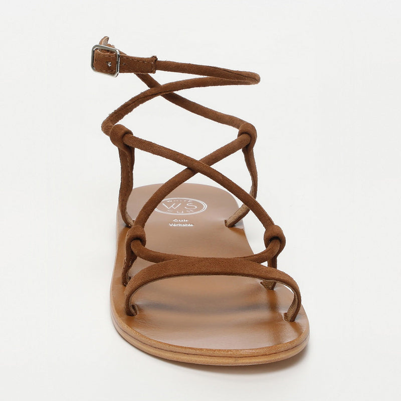 White Sun - Sandales Taylee - Camel Goat Suede - Camel
