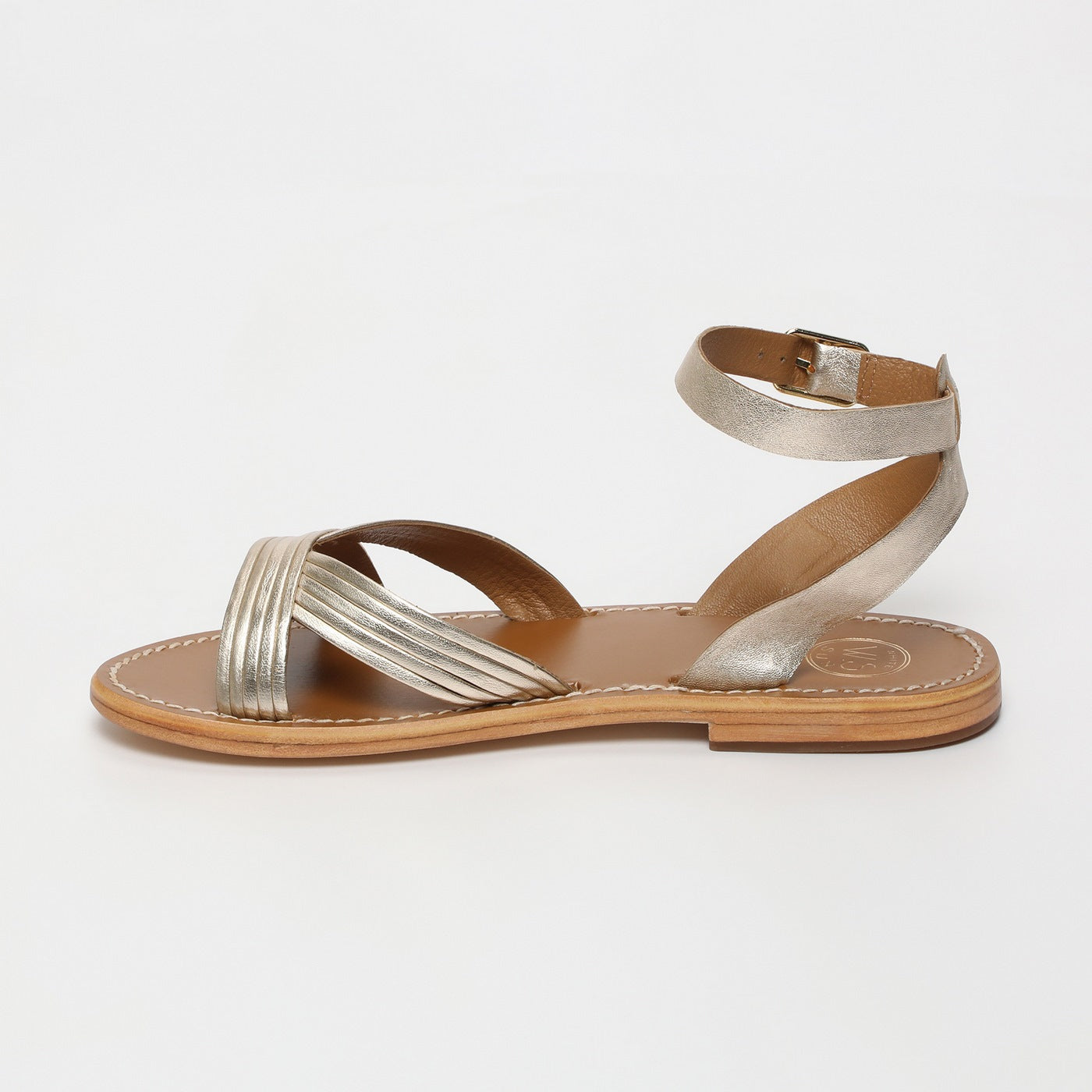 White Sun - Sandalias Terri - Nappa metálica platino - Platino