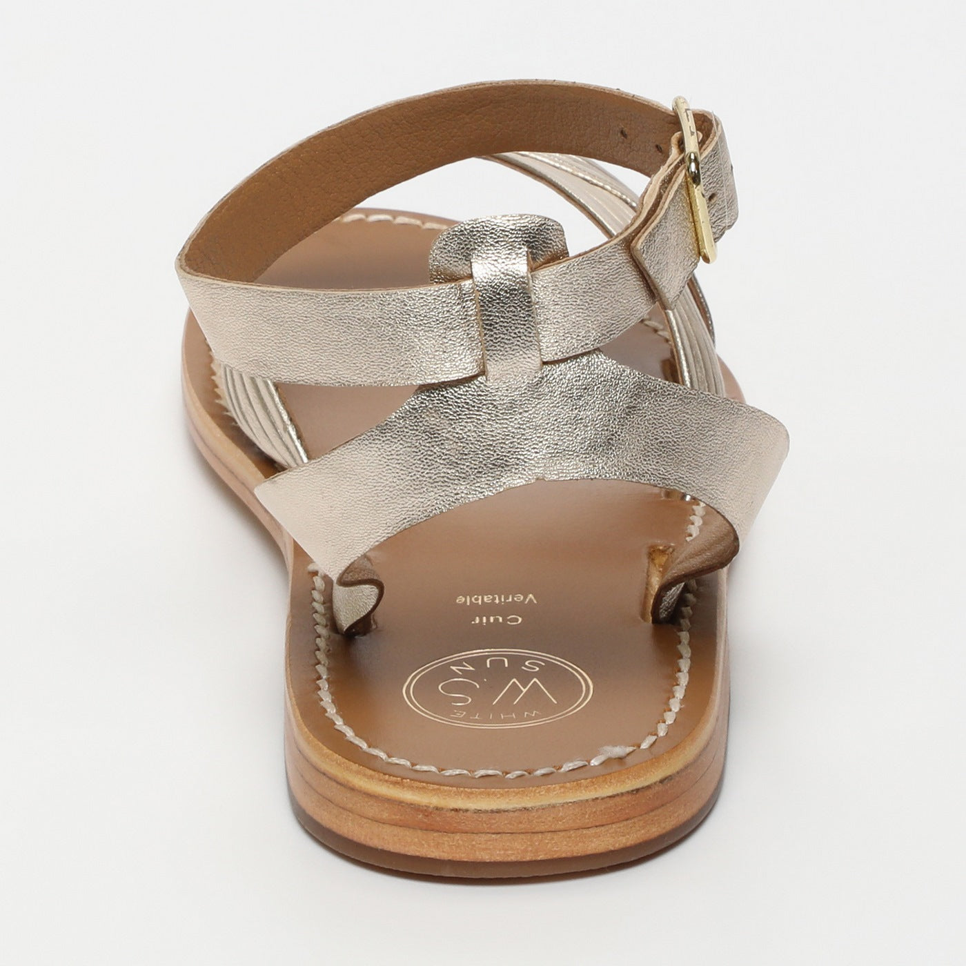 White Sun - Sandalias Terri - Nappa metálica platino - Platino
